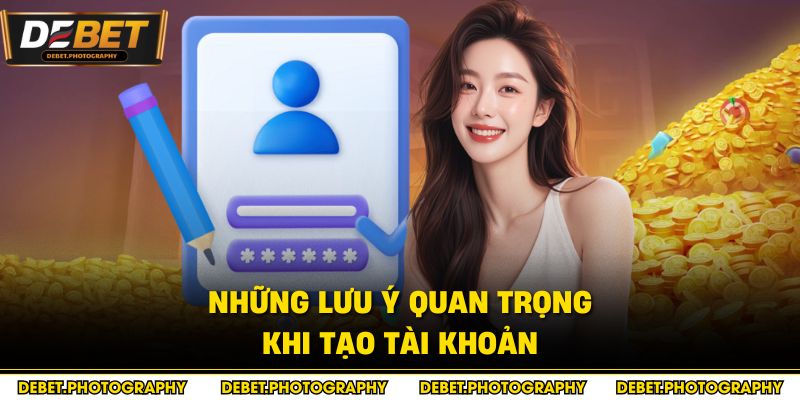 Những lưu ý quan trọng khi tạo tài khoản